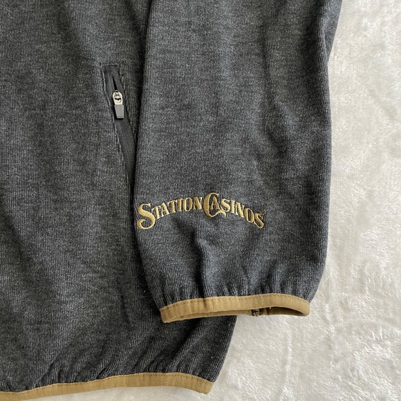 Las Vegas Golden Knights Station Casinos Sweatshirt 1/4 Button Snap Adult Large - Picture 7 of 12